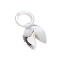 Bey Berk International Bey-Berk International BB169S Silver Plated Fortune Cookie Box Key Ring BB169S